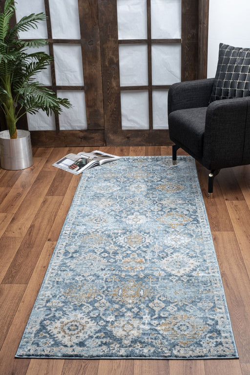 Noble - 5'3" X 7'3" Area Rug - Blue - R&R Furniture Gallery (Fountain Valley, CA)