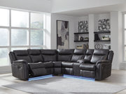 Sultan Meadow - 2-Piece Reclining Sectional - Carbon - R&R Furniture Gallery (Fountain Valley, CA)