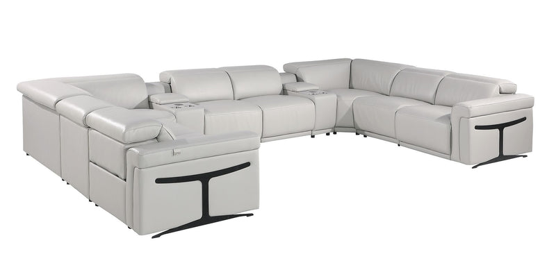 1126 - 10-Piece U-Shaped Sectional Sofa In With 4 Power Recliners & Power Headrests