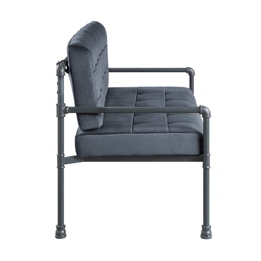 Brantley - Loveseat - Gray Velvet & Sandy Gray - R&R Furniture Gallery (Fountain Valley, CA)