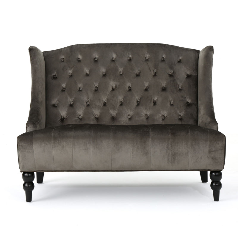 Nurturing - Upholstered Loveseat With Wing Back And Diamond Tufting - R&R Furniture Gallery (Fountain Valley, CA)