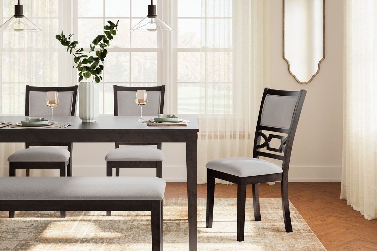 Langwest - Dining Room Table Set (Set of 6) - Brown - R&R Furniture Gallery (Fountain Valley, CA)