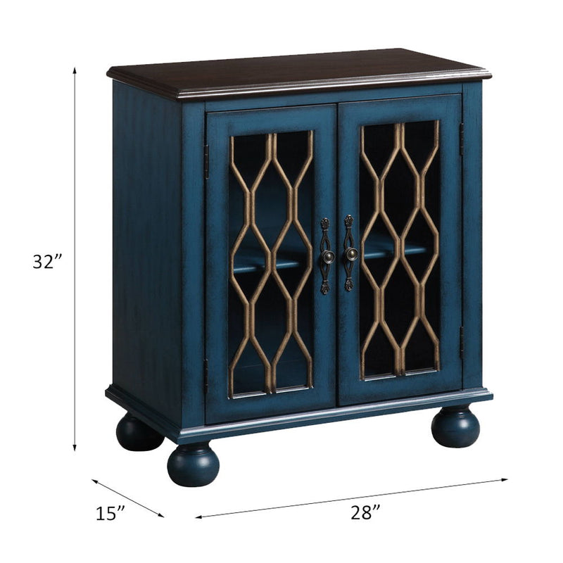 Lassie - Console Cabinet - Antique Blue - R&R Furniture Gallery (Fountain Valley, CA)
