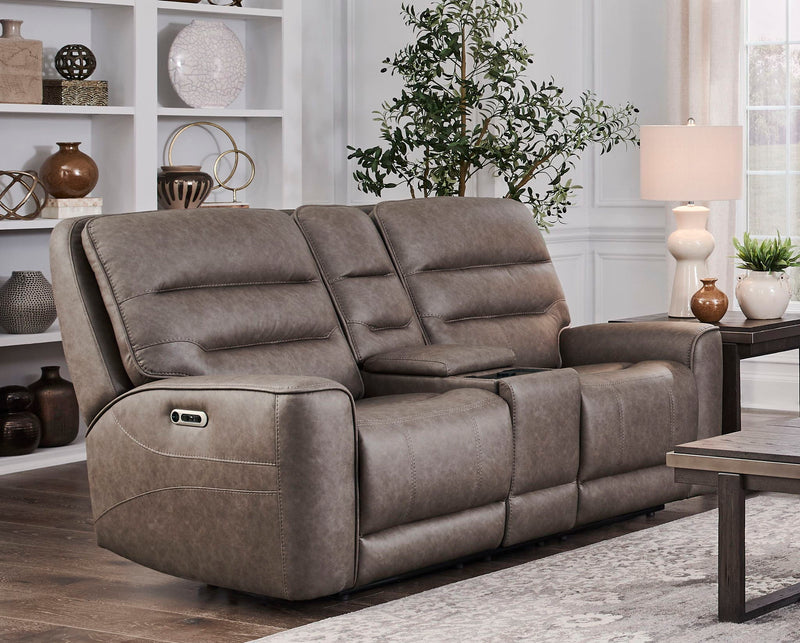 Parker Living Lawson power reclining 3-piece sofa set with plush cushions and modern design, ideal for a stylish living room.