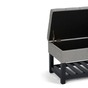 Saxon - Upholstered Transitional Storage Ottoman Bench - R&R Furniture Gallery (Fountain Valley, CA)