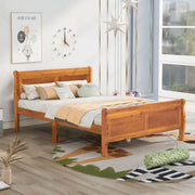 Platform Bed Frame Mattress Foundation Sleigh Bed With Headboard / Footboard / Wood Slat Suppor - R&R Furniture Gallery (Fountain Valley, CA)