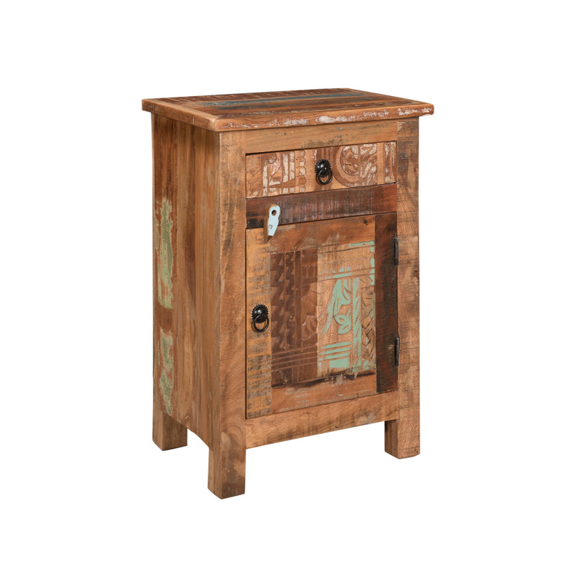 Carved Side Table - Natural - R&R Furniture Gallery (Fountain Valley, CA)