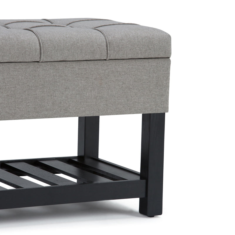 Saxon - Upholstered Transitional Storage Ottoman Bench - R&R Furniture Gallery (Fountain Valley, CA)