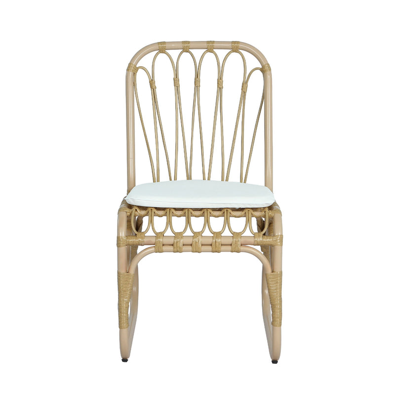 Outdoor Wicker Dining Chairs With Washable Cushion (Set of 2) - R&R Furniture Gallery (Fountain Valley, CA)