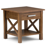 Kitchener - End Table - Medium Saddle Brown - R&R Furniture Gallery (Fountain Valley, CA)