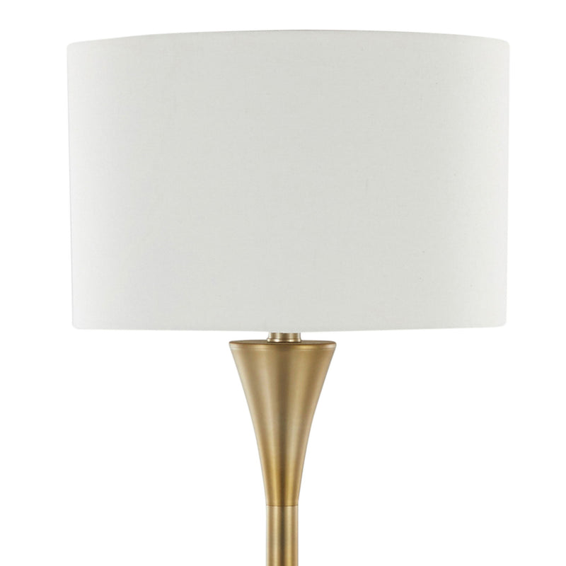 Lumi Source Lenuxe contemporary floor lamp with sleek design and adjustable arm, ideal for modern living room or office space.