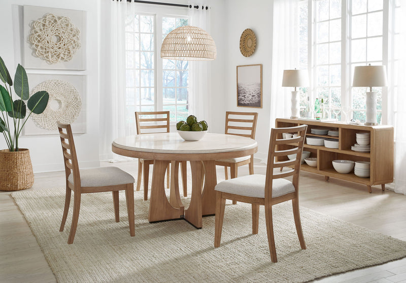 Escape - Open Multi-Purpose Console - Glazed Natural Oak - R&R Furniture Gallery (Fountain Valley, CA)