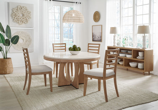 Escape - Open Multi-Purpose Console - Glazed Natural Oak - R&R Furniture Gallery (Fountain Valley, CA)