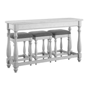 Sofa Table With 3 Stools - Gray - R&R Furniture Gallery (Fountain Valley, CA)