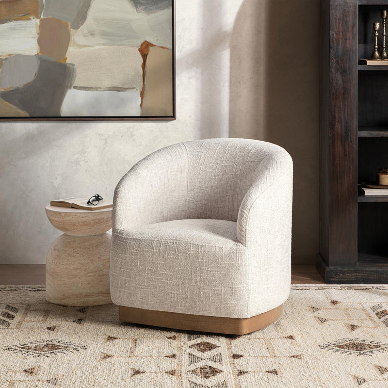Diah - Swivel Accent Chair - Toasted Linen - R&R Furniture Gallery (Fountain Valley, CA)