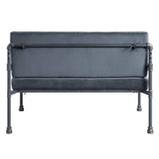 Brantley - Loveseat - Gray Velvet & Sandy Gray - R&R Furniture Gallery (Fountain Valley, CA)
