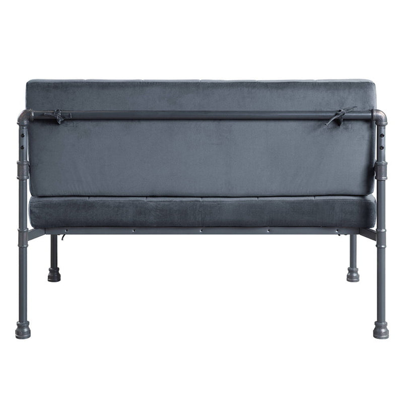 Brantley - Loveseat - Gray Velvet & Sandy Gray - R&R Furniture Gallery (Fountain Valley, CA)
