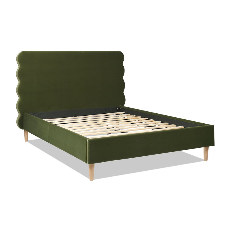 Stockholm - Modern Wavy Headboard Platform Bed - R&R Furniture Gallery (Fountain Valley, CA)