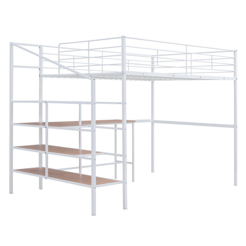 Loft Bed With Desk And Lateral Storage Ladder - R&R Furniture Gallery (Fountain Valley, CA)