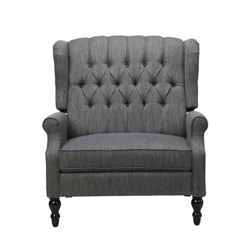 Dunham - Contemporary Fabric Tufted Oversized Pushback Recliner - R&R Furniture Gallery (Fountain Valley, CA)