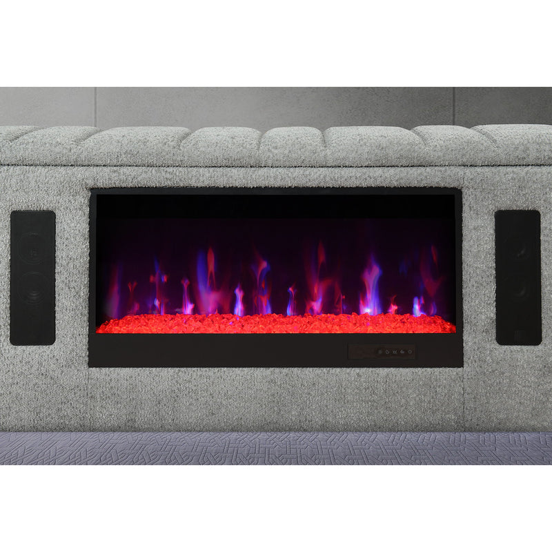 Isaiah - Bed With TV Lift-LED Speakers And Fireplace - R&R Furniture Gallery (Fountain Valley, CA)