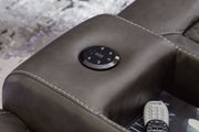 Fyne-dyme - Power Reclining Loveseat With Console/Adj Hdrst - R&R Furniture Gallery (Fountain Valley, CA)