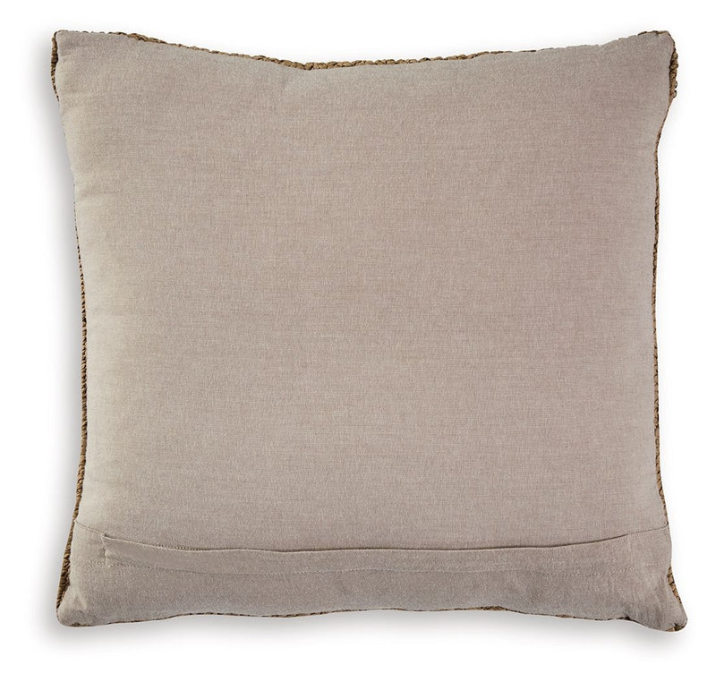 Signature Design by Ashley Habenvale throw pillow with textured fabric and decorative pattern for cozy home decor.