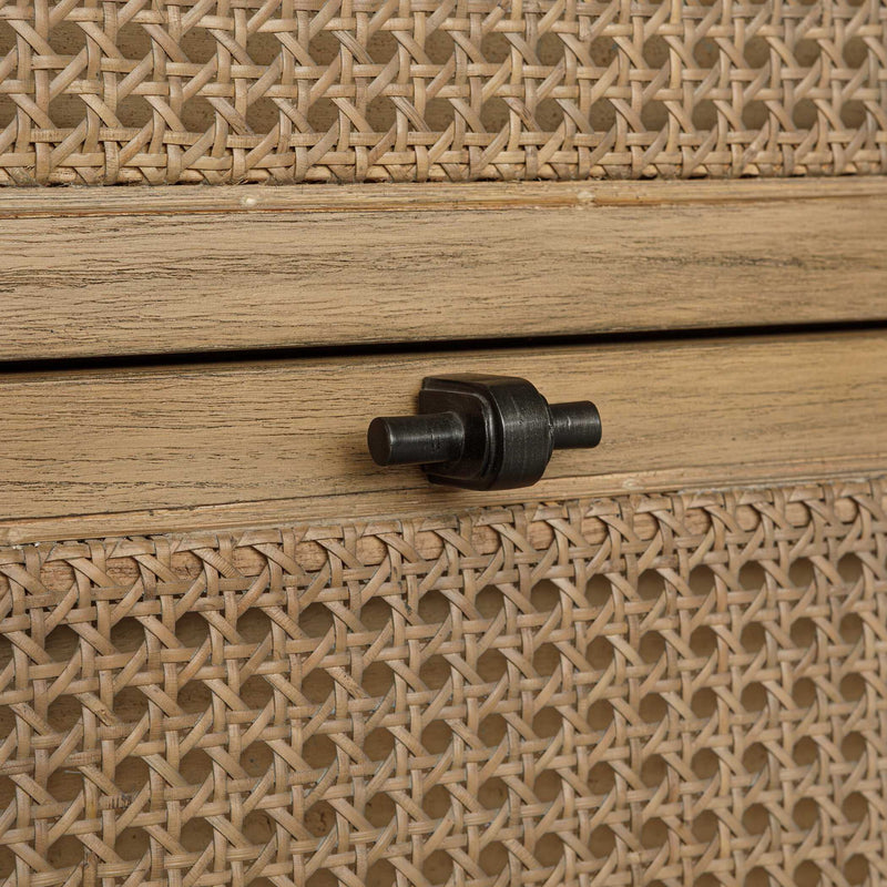 Coast - 6 Drawer Rattan Chest - Woodtone