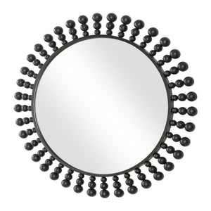 Aziel - Round Mirror - Black