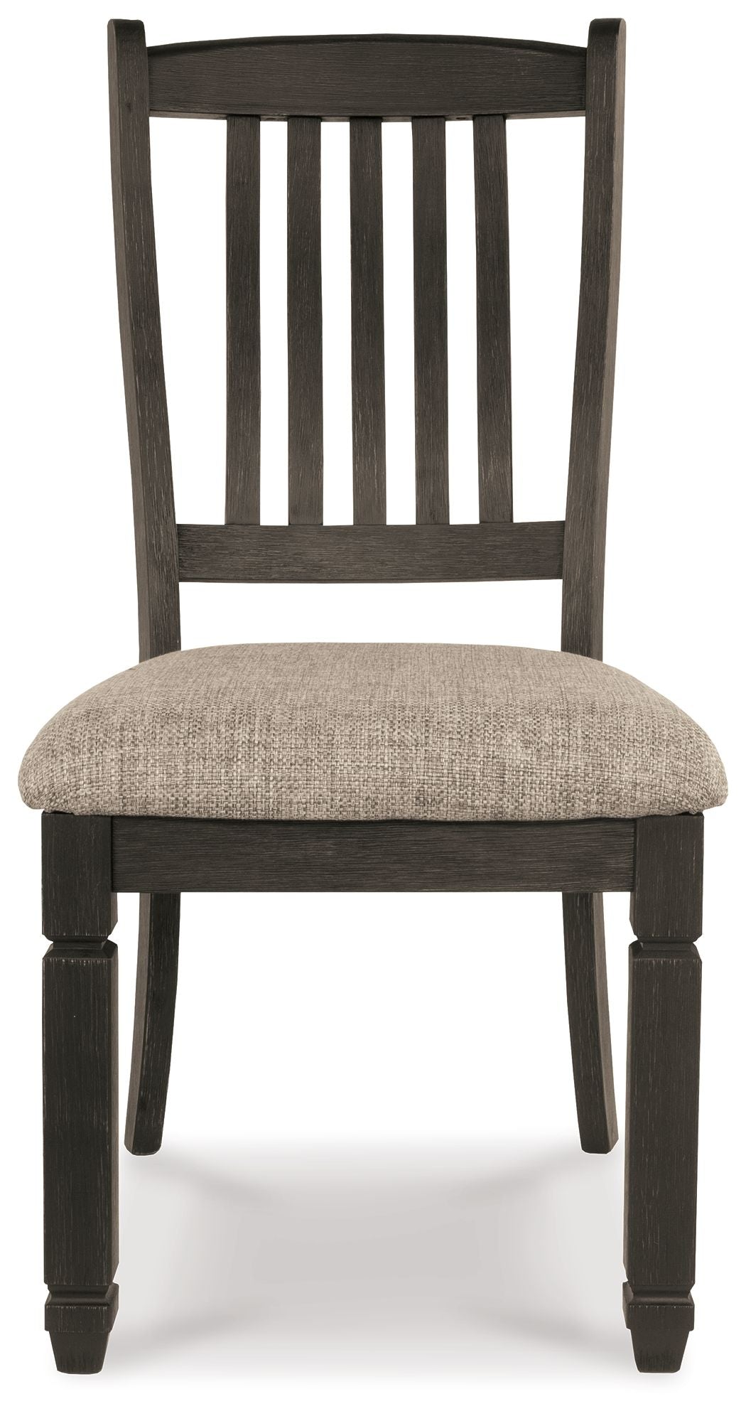 Tyler Creek - Dining UPH Side Chair (Set of 2) - Slatback - Black / Grayish Brown - R&R Furniture Gallery (Fountain Valley, CA)