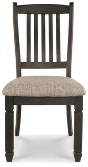 Tyler Creek - Dining UPH Side Chair (Set of 2) - Slatback - Black / Grayish Brown - R&R Furniture Gallery (Fountain Valley, CA)