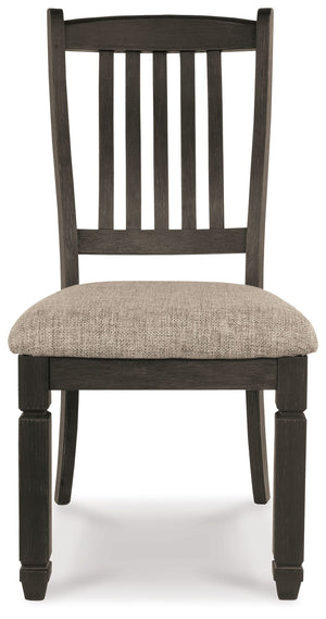 Tyler Creek - Dining UPH Side Chair (Set of 2) - Slatback - Black / Grayish Brown - R&R Furniture Gallery (Fountain Valley, CA)