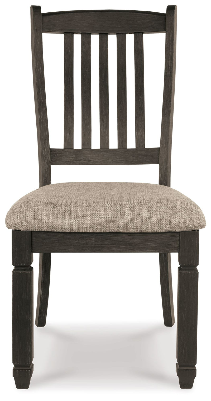 Tyler Creek - Dining UPH Side Chair (Set of 2) - Slatback - Black / Grayish Brown - R&R Furniture Gallery (Fountain Valley, CA)
