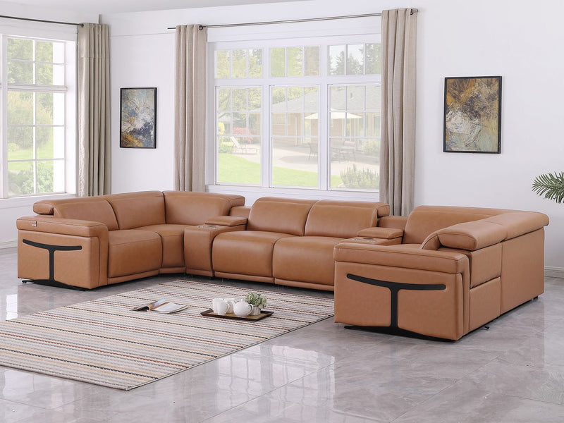 1126 - 8-Piece U-Shaped Sectional Sofa In With 2 Power Recliners & Power Headrests - R&R Furniture Gallery (Fountain Valley, CA)