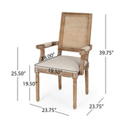 Elegant French Country Style Dining Chair With Cane Backrest - R&R Furniture Gallery (Fountain Valley, CA)