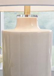 Cylener - Ceramic Table Lamp - Off White - R&R Furniture Gallery (Fountain Valley, CA)