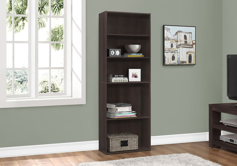 Bookshelf, Bookcase, 6 Tier, For Office, Transitional - R&R Furniture Gallery (Fountain Valley, CA)