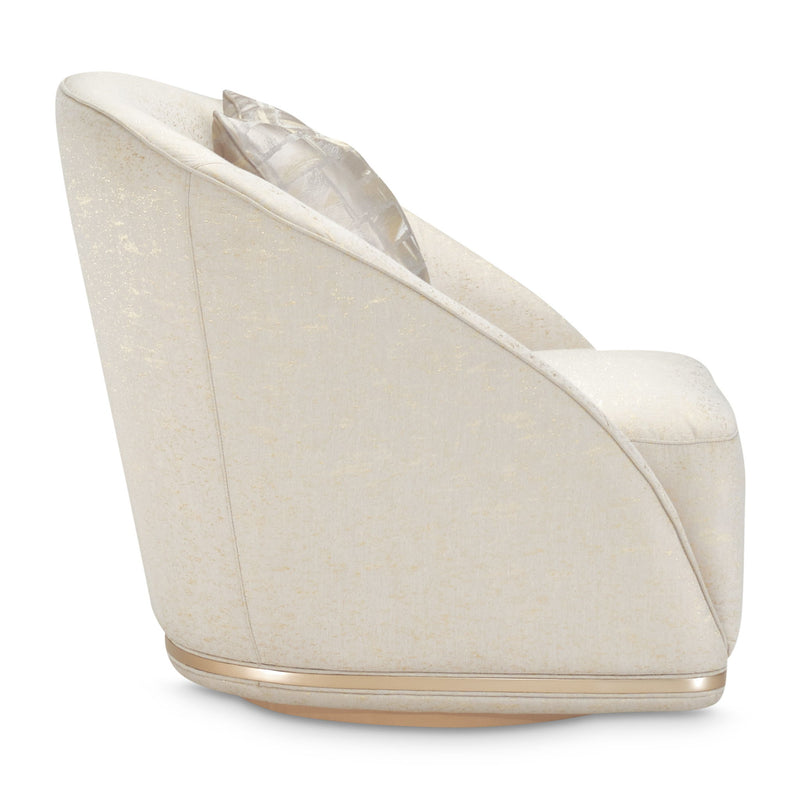 La Rachelle - Swivel Chair - Gold Rush / Champagne - R&R Furniture Gallery (Fountain Valley, CA)