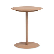 Mode - Leatherette Round C-Shaped Sofa Side Table - Saddle Brown - R&R Furniture Gallery (Fountain Valley, CA)