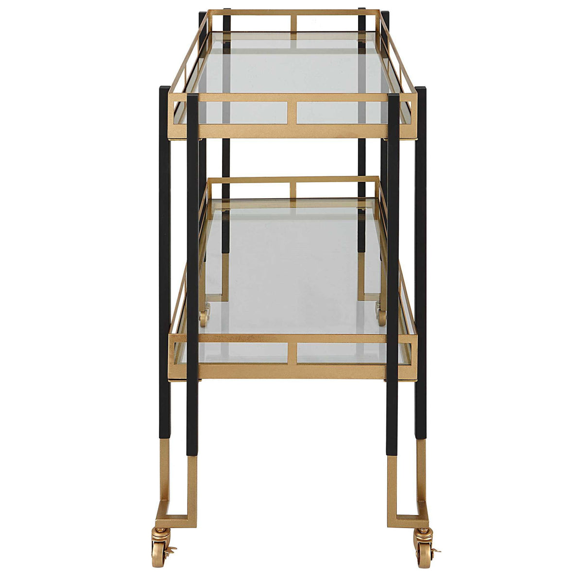 Kentmore - Modern Bar Cart - Gold