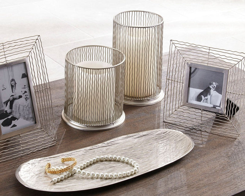 Dympna - Accessory Set (Set of 5) - Silver Finish - R&R Furniture Gallery (Fountain Valley, CA)