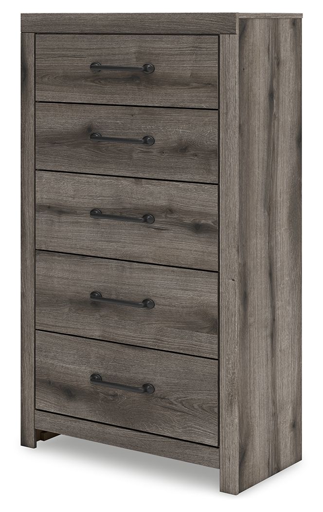 Graystorm - Five Drawer Chest - Brown Gray - R&R Furniture Gallery (Fountain Valley, CA)