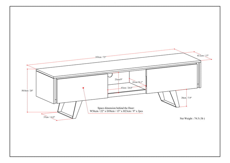 Lowry - Handcrafted TV Media Stand - R&R Furniture Gallery (Fountain Valley, CA)