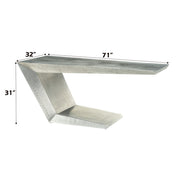 Brancaster - Executive Writing Desk - Aluminum - R&R Furniture Gallery (Fountain Valley, CA)