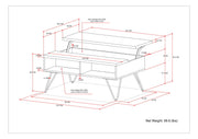 Hunter - Handcrafted Lift Top Coffee Table - R&R Furniture Gallery (Fountain Valley, CA)
