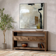 Mattai - 4 Drawer Console Table - Natural - R&R Furniture Gallery (Fountain Valley, CA)