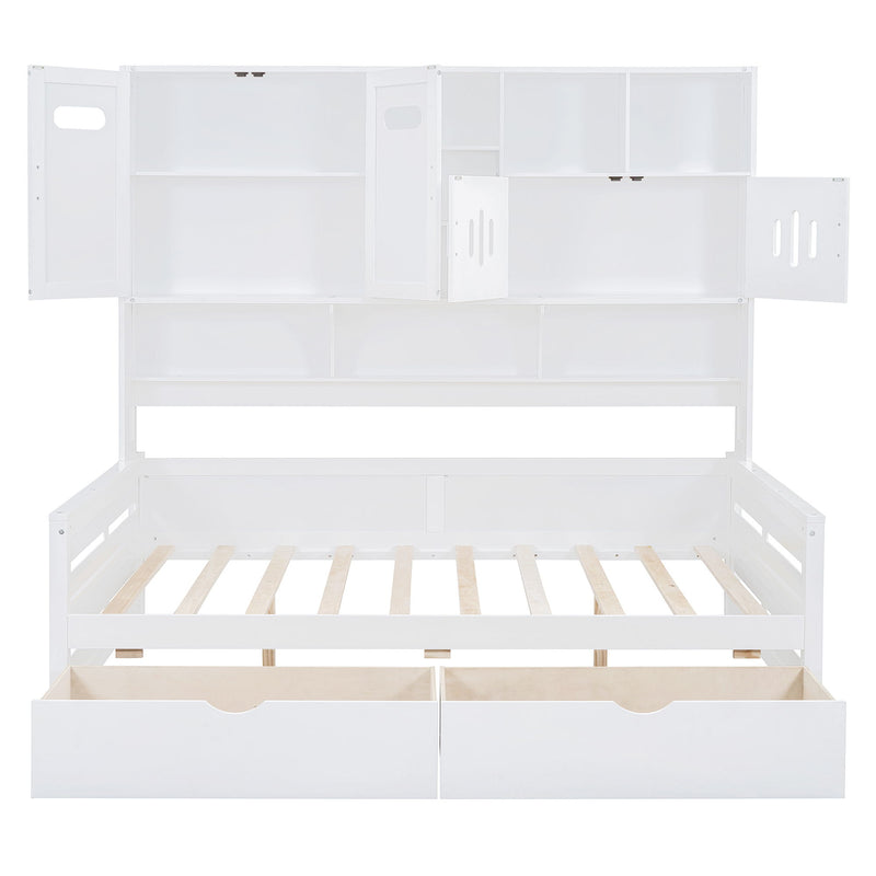 Daybed With All-In-One Cabinet And Shelf - R&R Furniture Gallery (Fountain Valley, CA)
