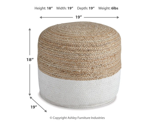 Sweed Valley - Round - Pouf - R&R Furniture Gallery (Fountain Valley, CA)
