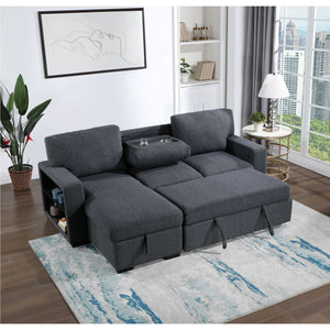 Terrence - Pull Out Sofa Bed - Dark Gray