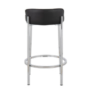 Pair of Lumi Source Chloe contemporary counter stools with sleek design, perfect for modern kitchen or bar seating.
